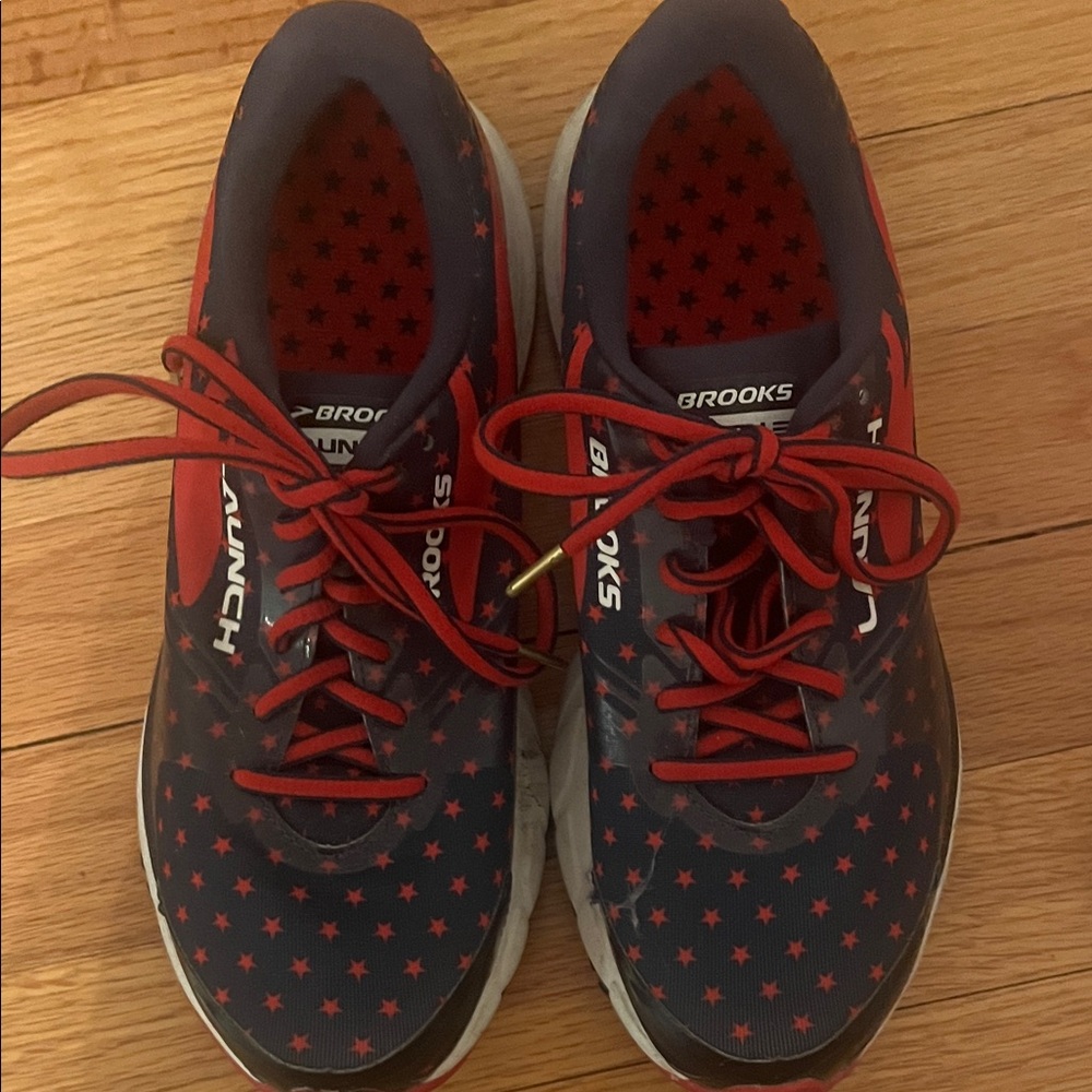 Brooks Launch Red Star Patriotic Running Shoes Sneakers - US 7.5 - Picture 3 of 8